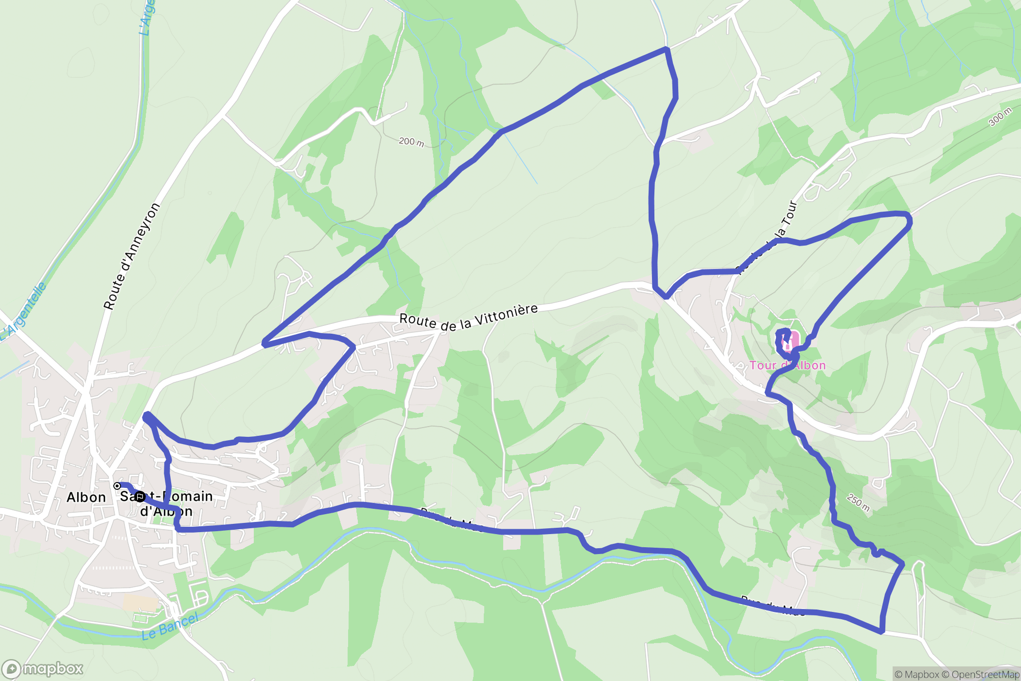 Saint-Romain-d'Albon: routekaart voor buitenactiviteiten - France