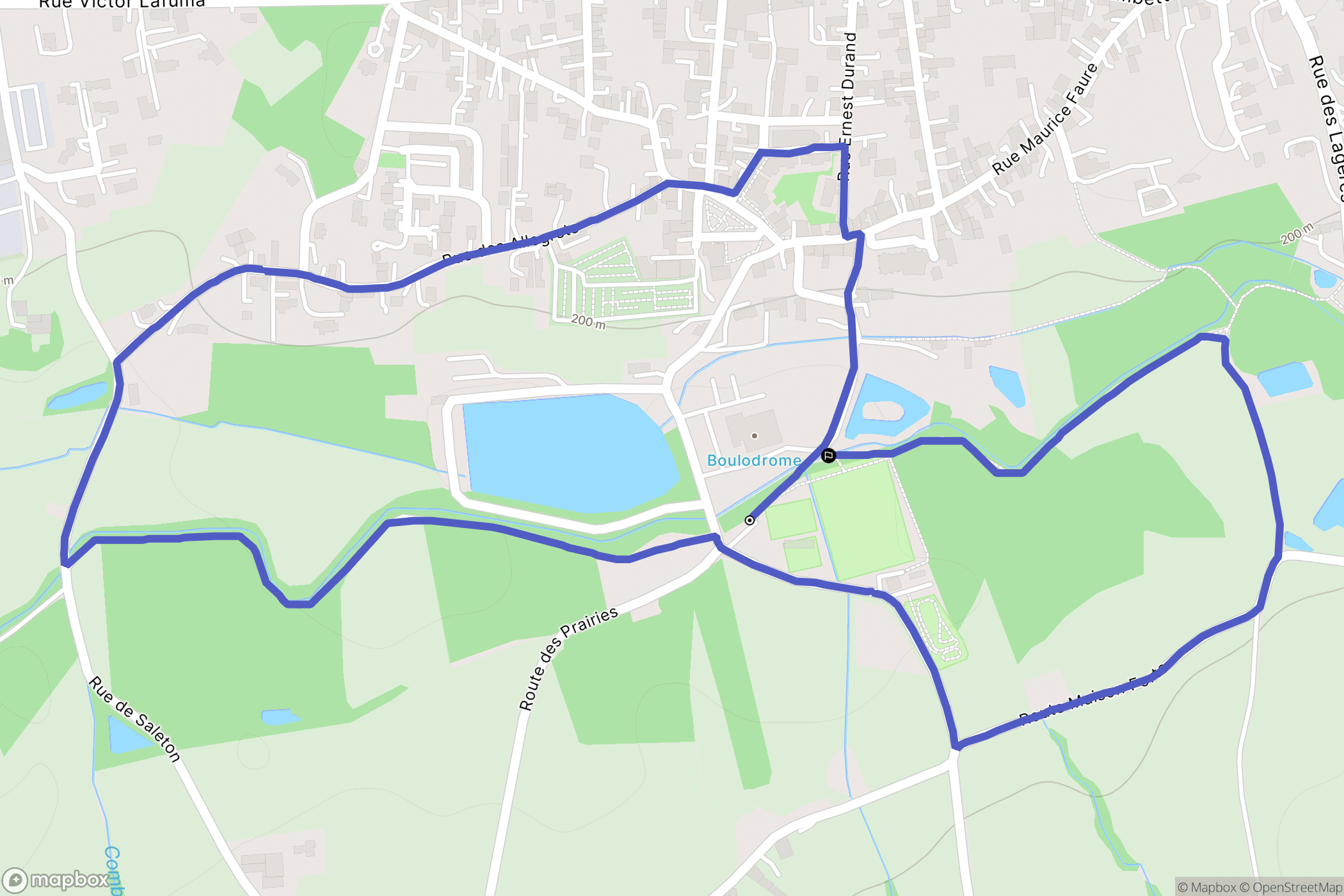 Anneyron : carte du parcours de randonnée - France