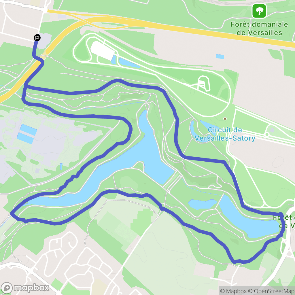 Saint-Cyr-l'École : carte du parcours de randonnée - France