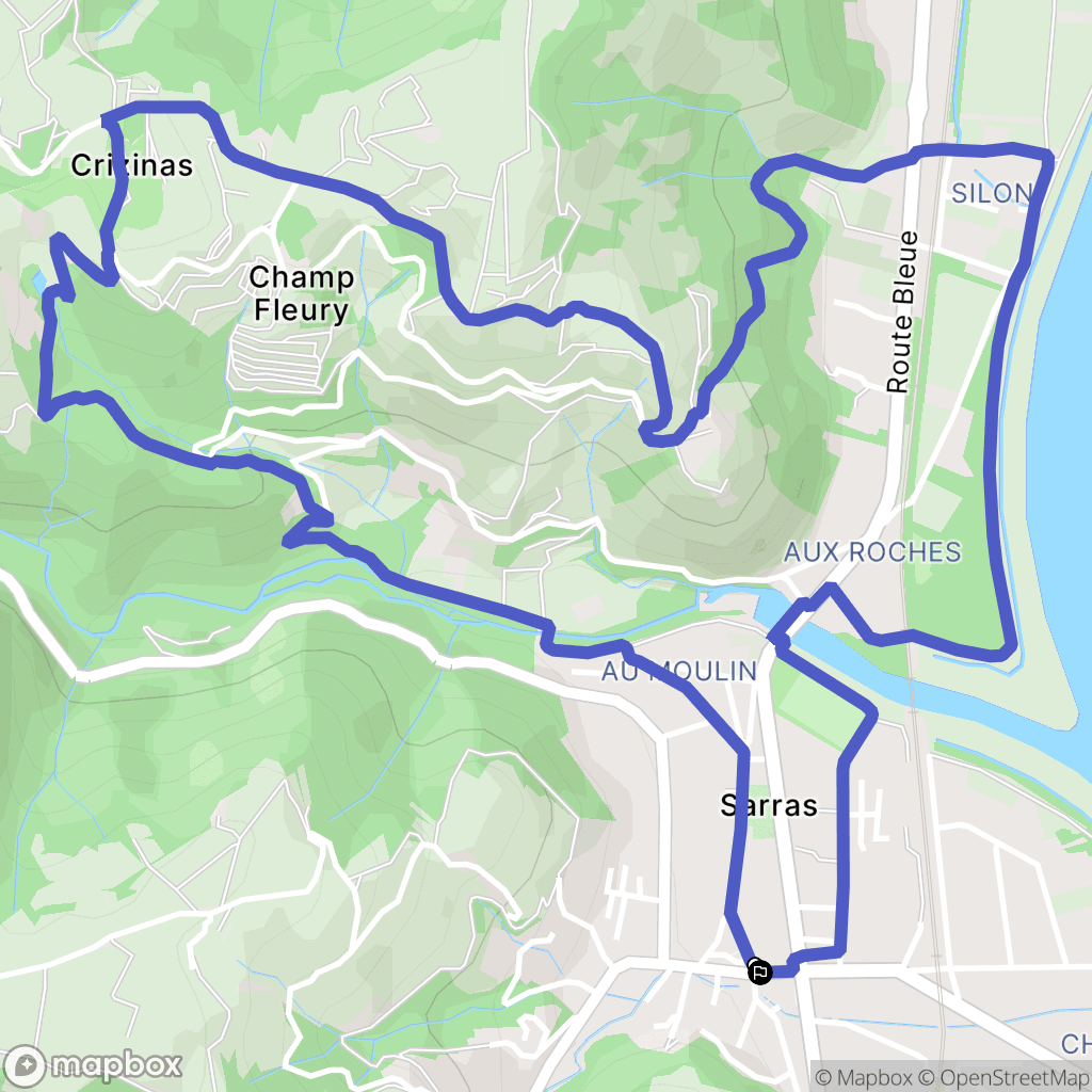 Sarras : carte du parcours de randonnée - France