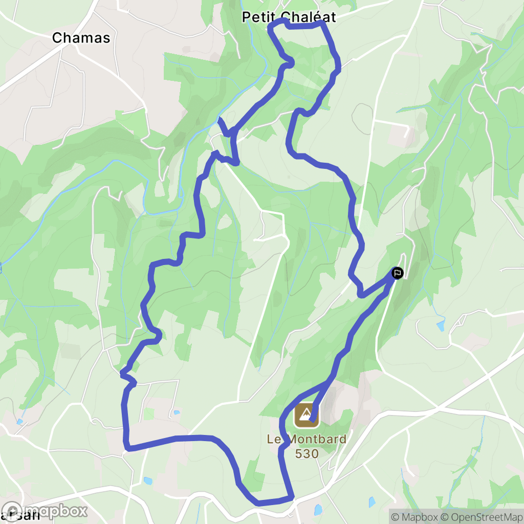 Eclassan : carte du parcours de randonnée - France