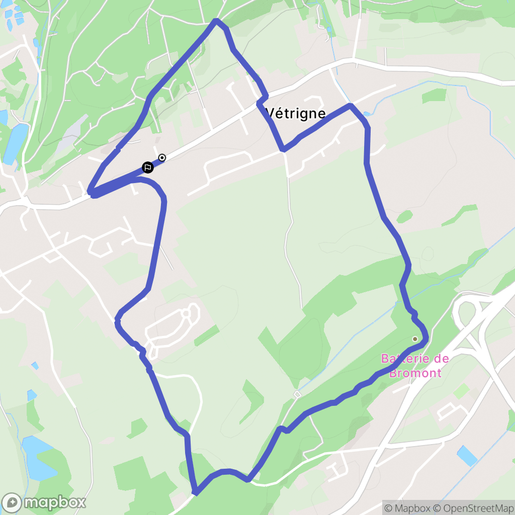 Vétrigne : carte du parcours de randonnée - France