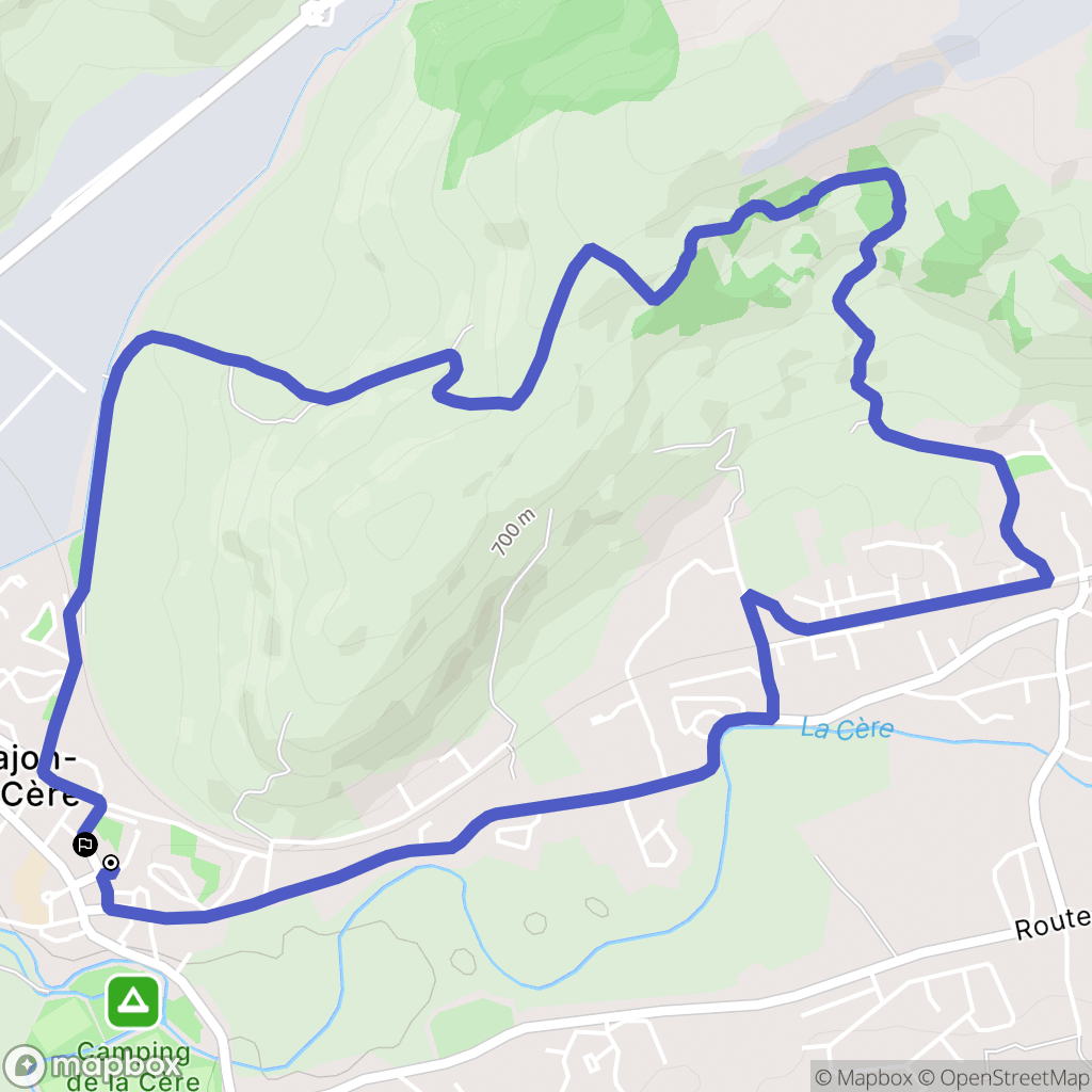 Arpajon-sur-Cère : carte du parcours de randonnée - France