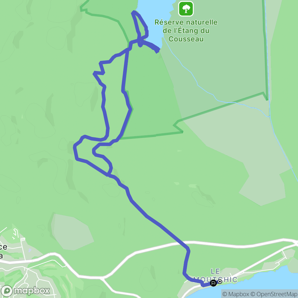Lacanau : carte du parcours de randonnée - France