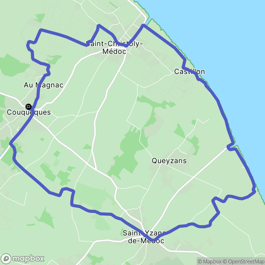 Couquèques : carte du parcours de randonnée - France