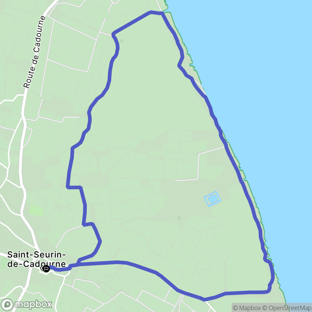 Saint-Seurin-de-Cadourne : carte du parcours de randonnée - France