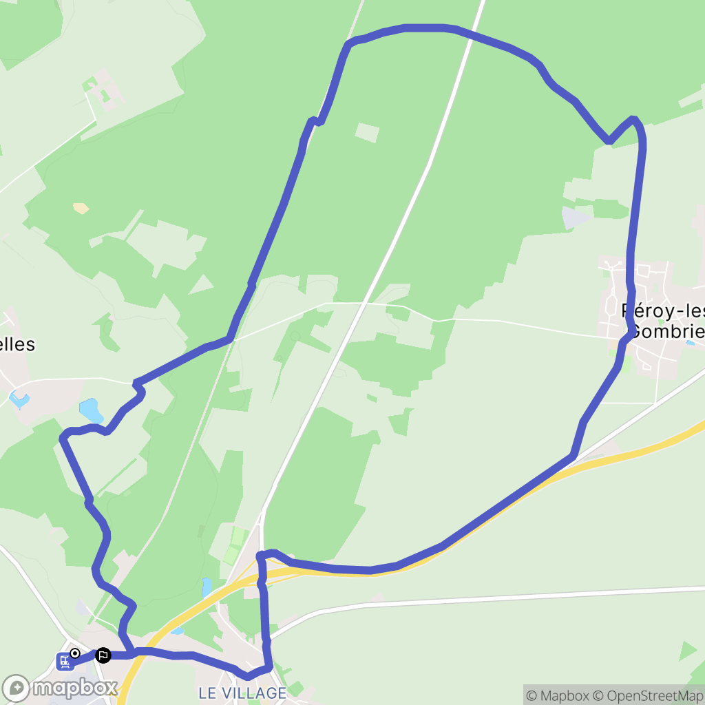 Nanteuil-le-Haudouin : carte du parcours de randonnée - France