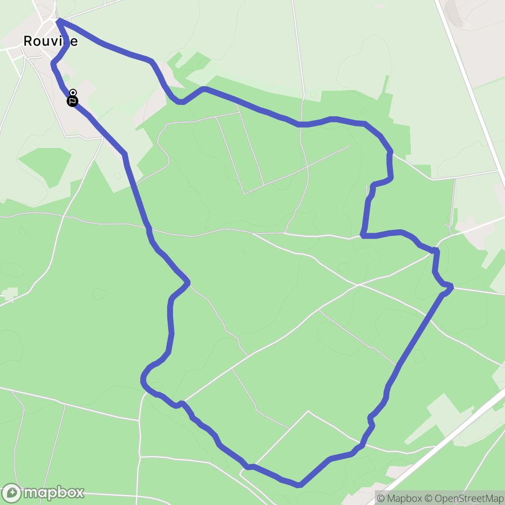 Rouville : carte du parcours de randonnée - France
