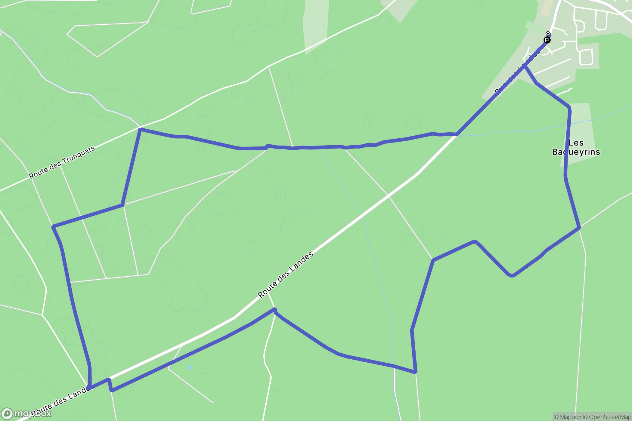 Sainte-Hélène : carte du parcours de randonnée - France