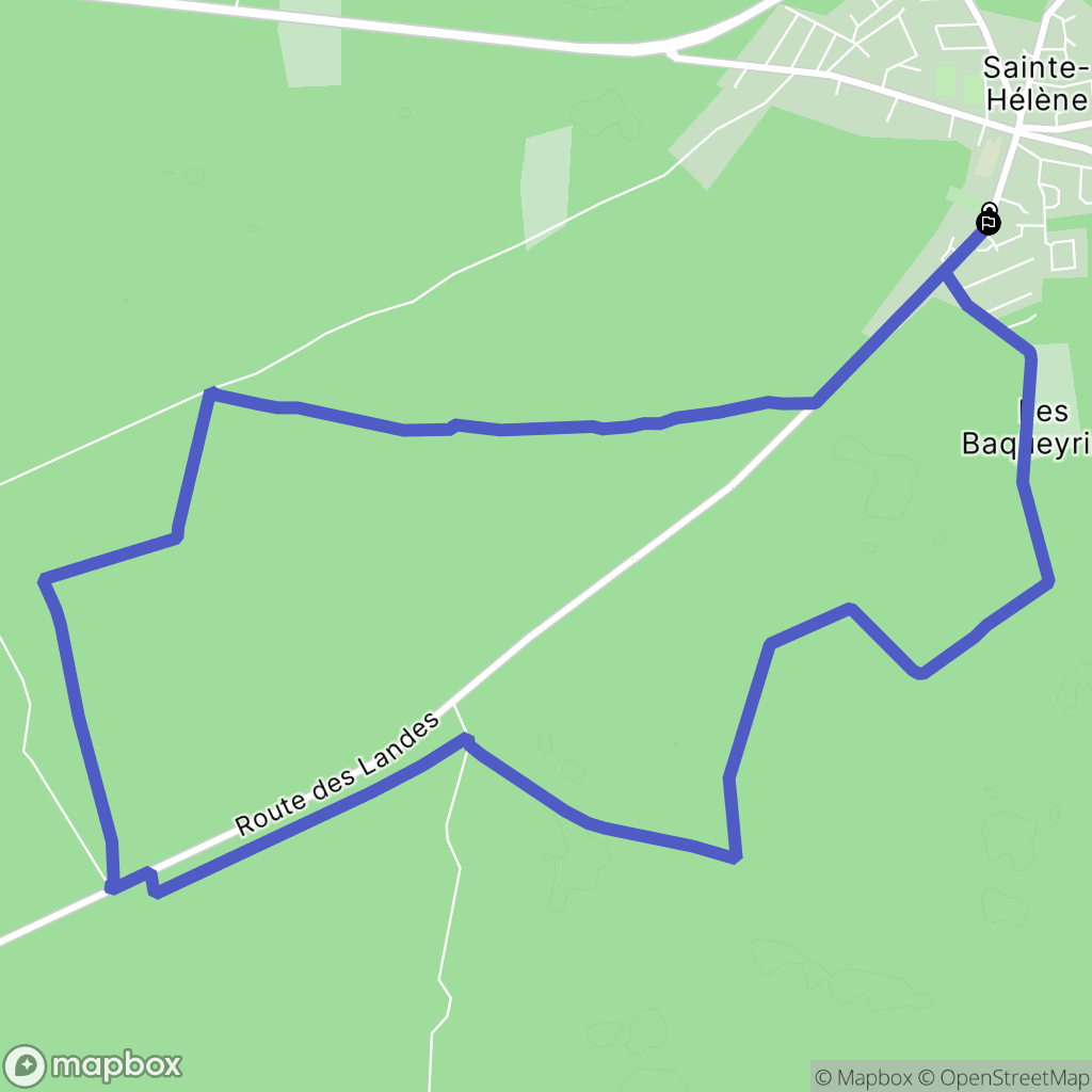 Sainte-Hélène : carte du parcours de randonnée - France