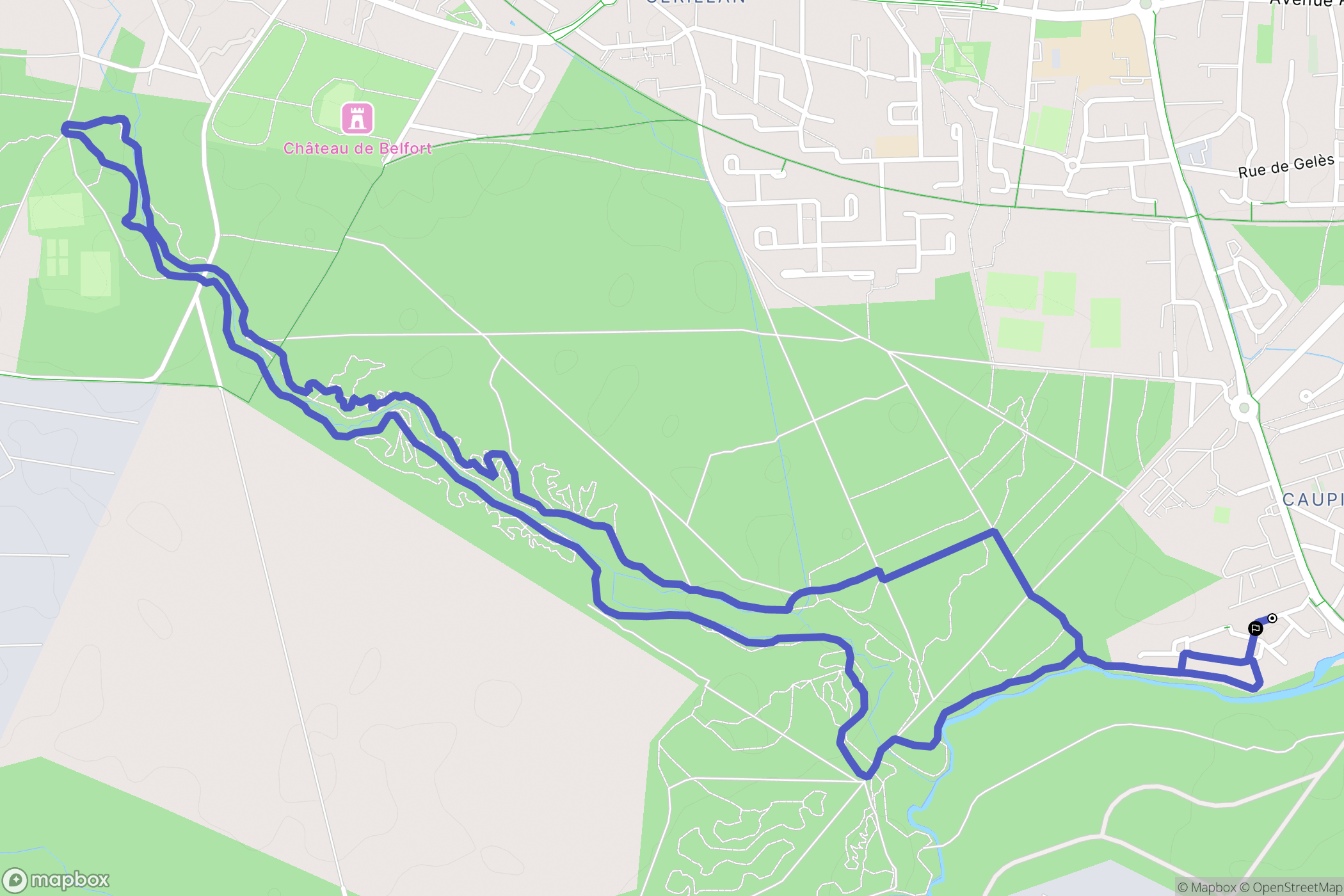 Saint-Médard-en-Jalles : carte du parcours de randonnée - France