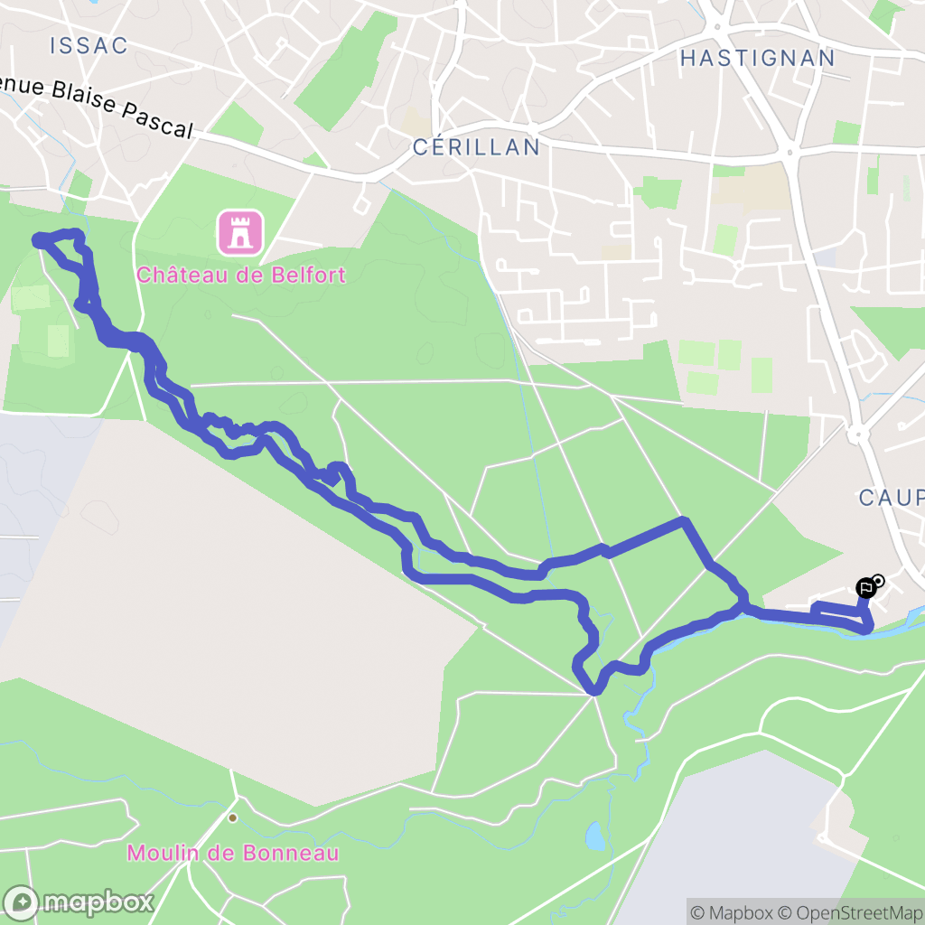 Saint-Médard-en-Jalles : carte du parcours de randonnée - France
