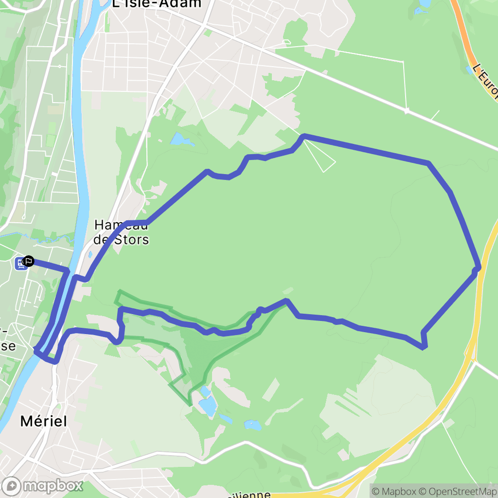 Butry-sur-Oise : carte du parcours de randonnée - France