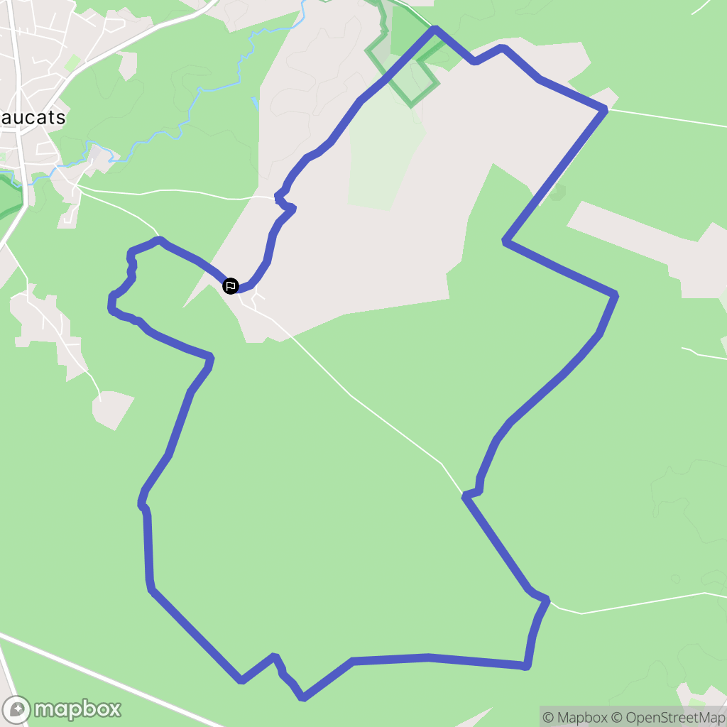 Saucats : carte du parcours de randonnée - France