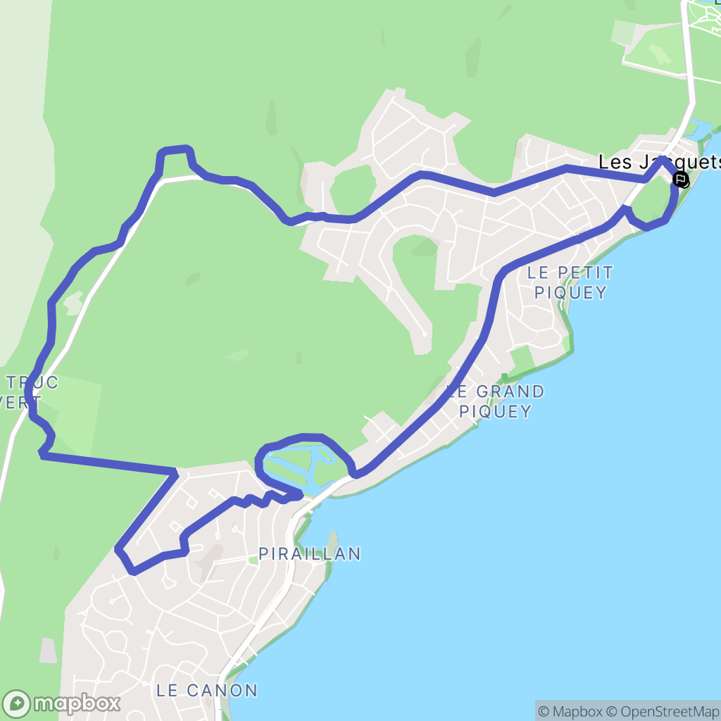 Lège-Cap-Ferret : carte du parcours de randonnée - France