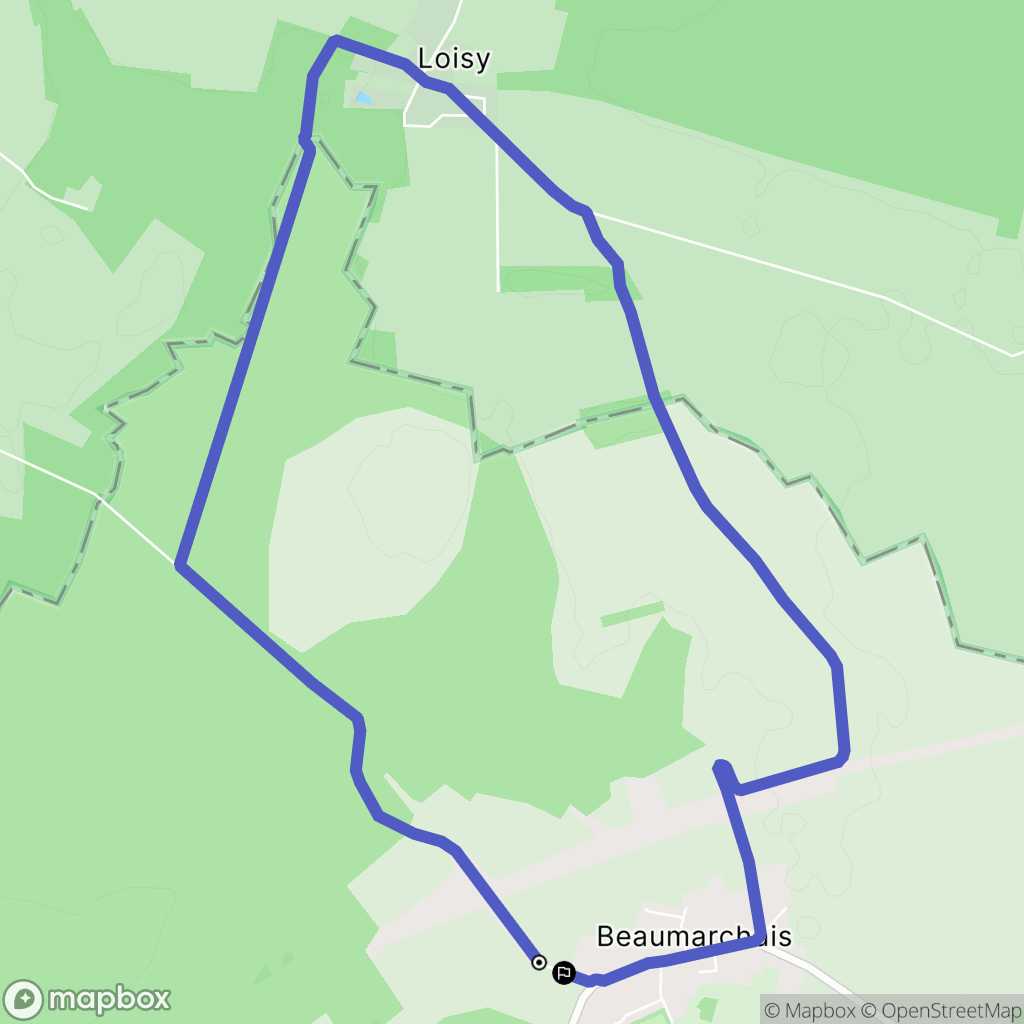 Othis : carte du parcours de randonnée - France