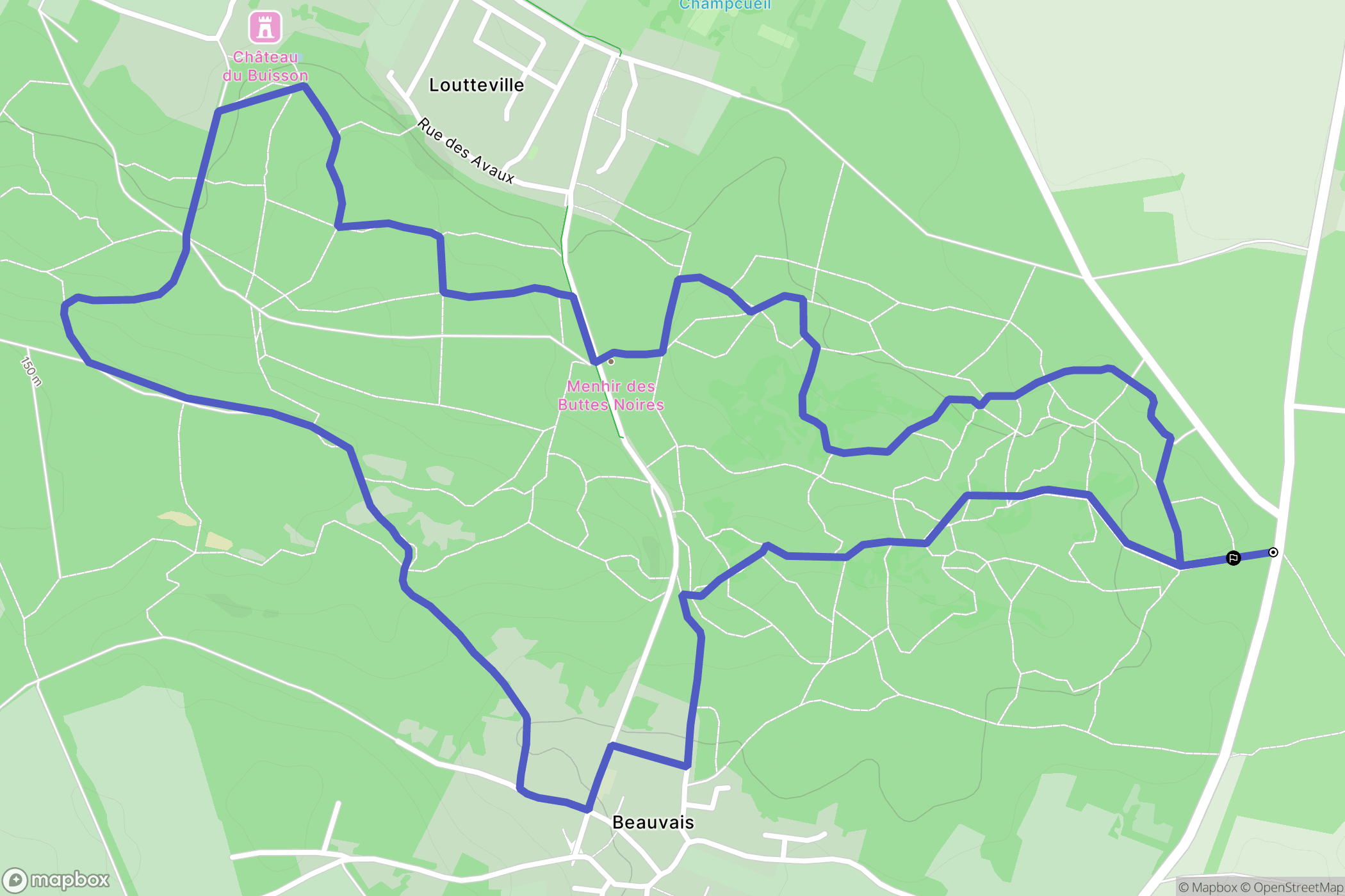 Champcueil : carte du parcours de randonnée - France