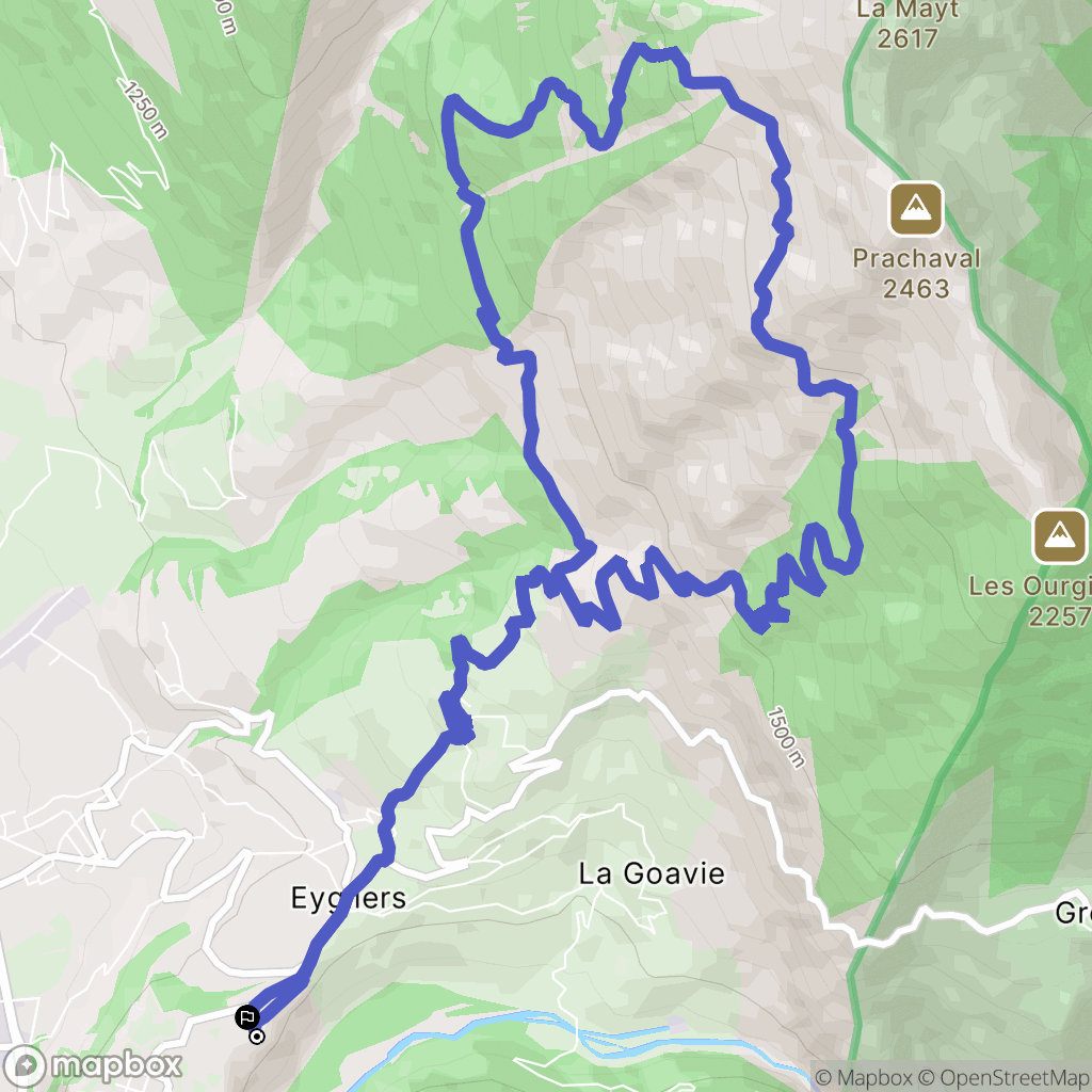 Mont-Dauphin : carte du parcours de randonnée - France