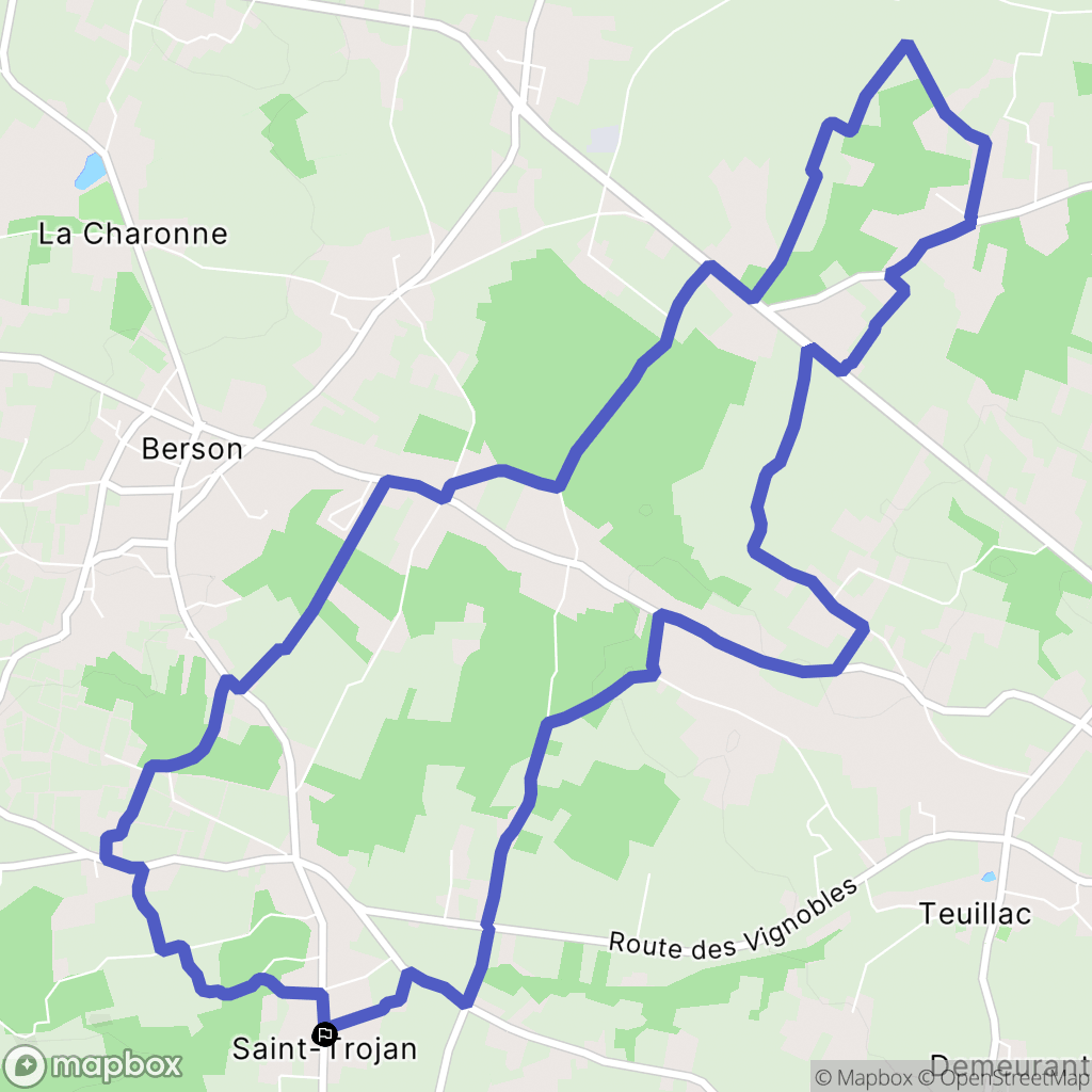 Saint-Trojan : carte du parcours de randonnée - France