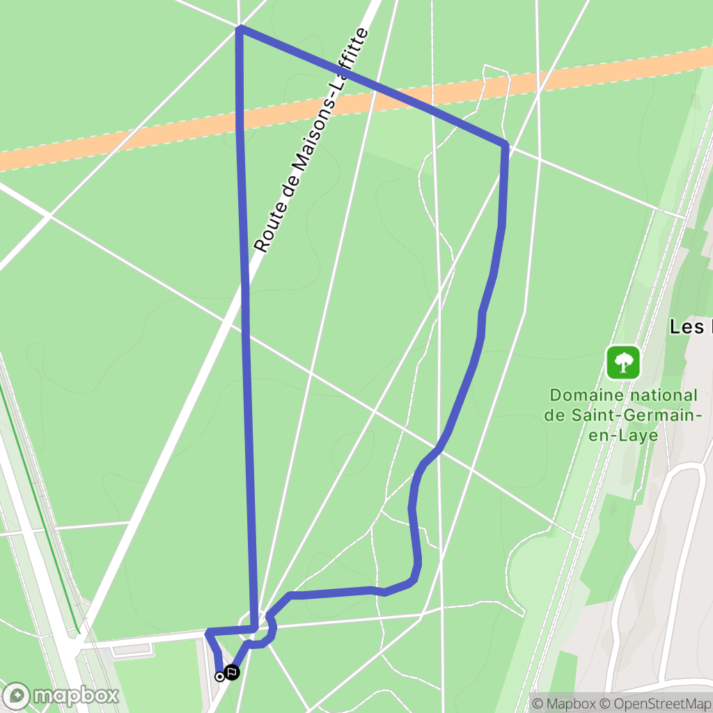 Saint-Germain-en-Laye : carte du parcours de randonnée - France