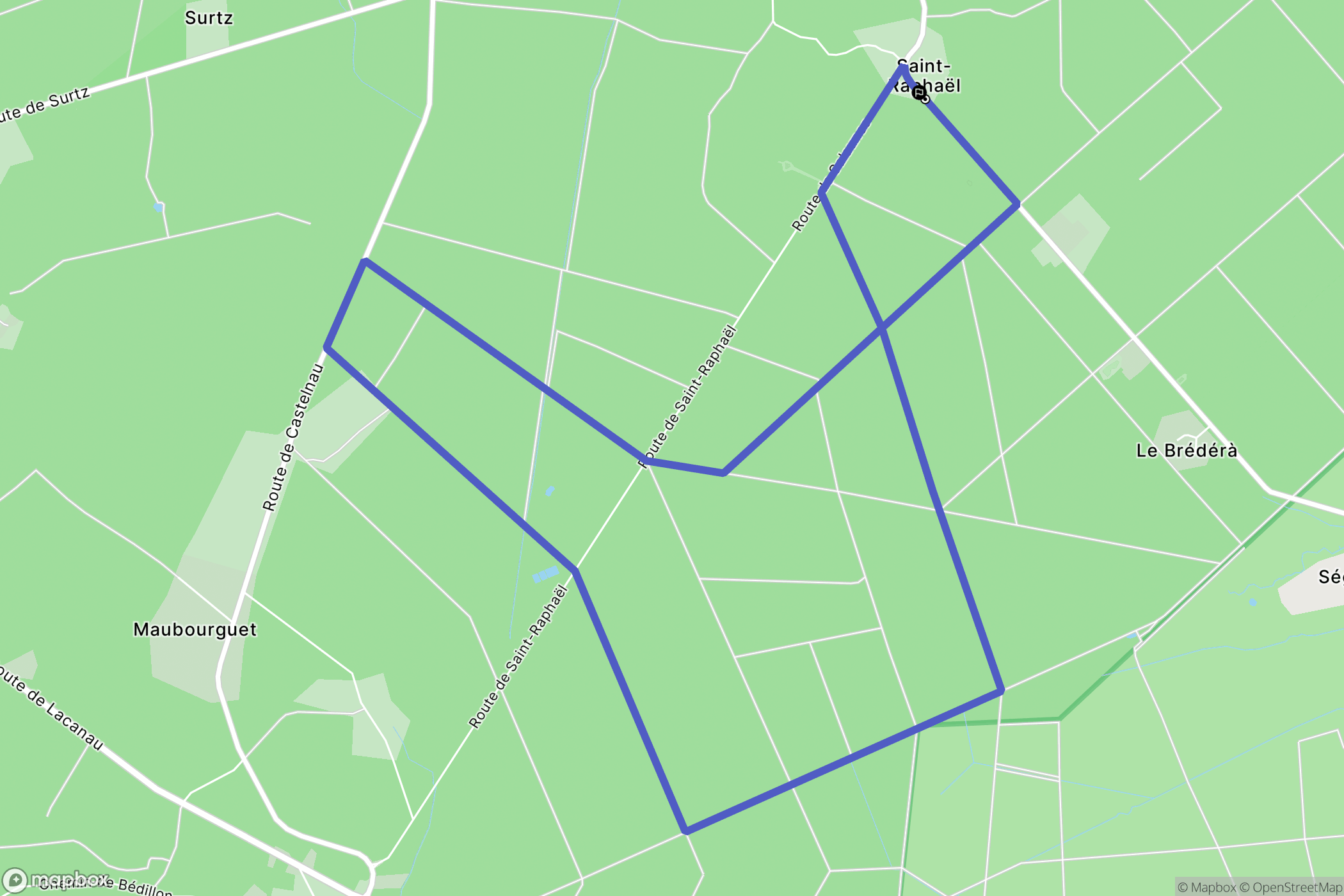 Avensan : carte du parcours de randonnée - France