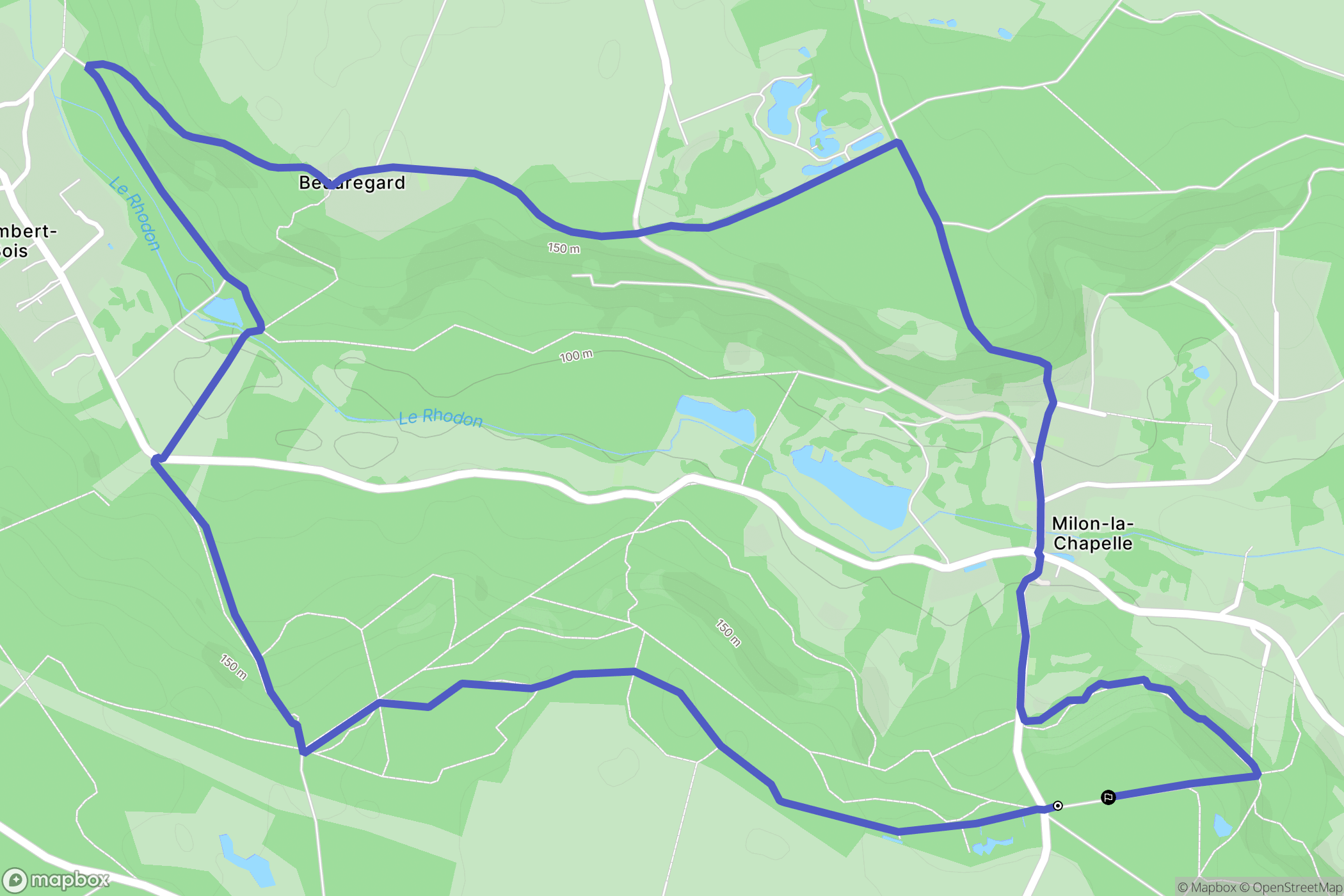 Chevreuse : carte du parcours de randonnée - France
