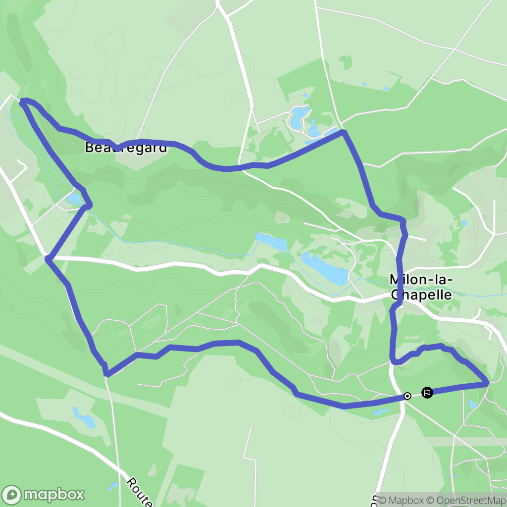 Chevreuse : carte du parcours de randonnée - France