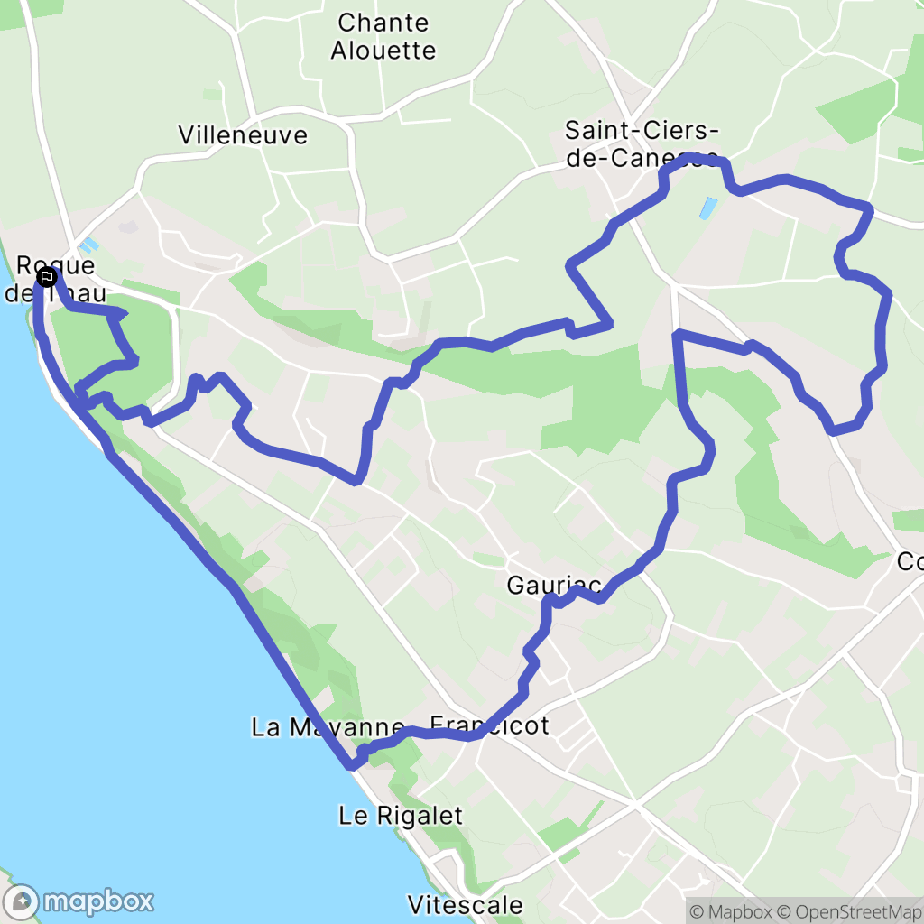 Villeneuve : carte du parcours de randonnée - France