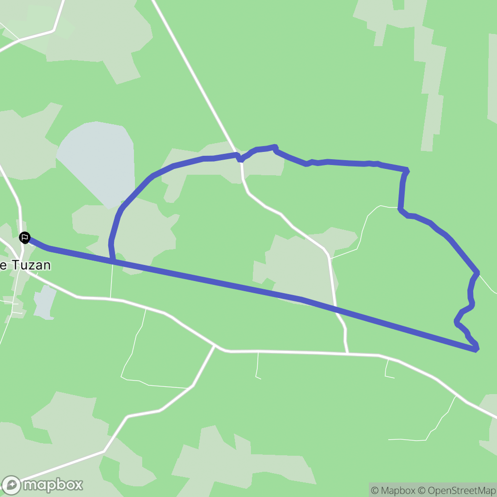 Le Tuzan : carte du parcours de randonnée - France
