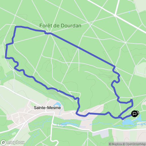 Dourdan : carte du parcours de randonnée - France