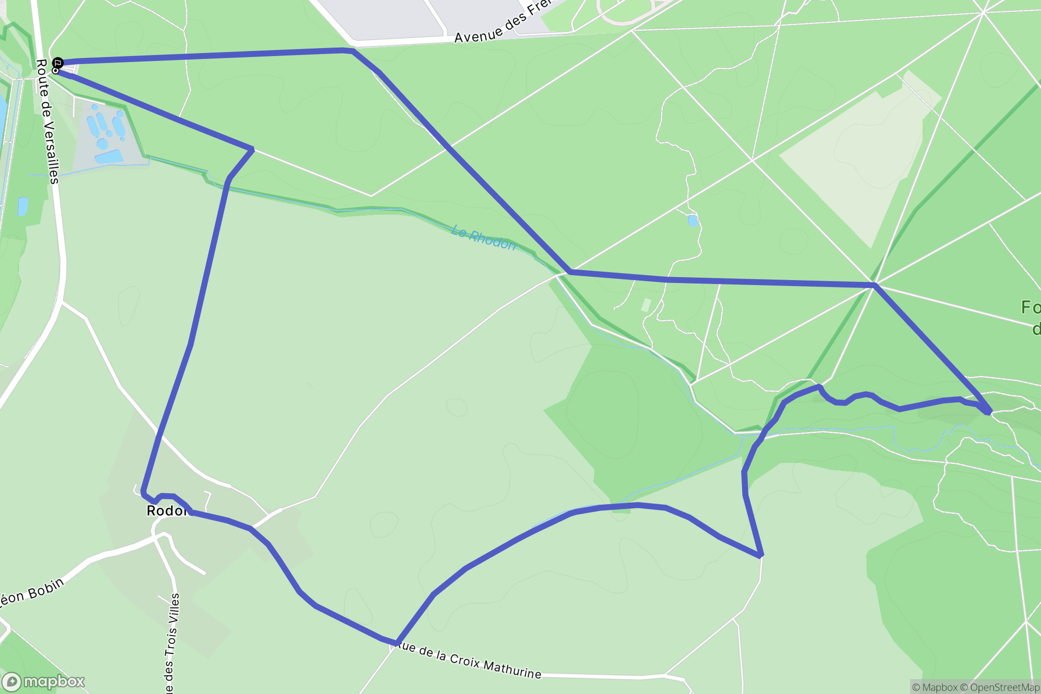 Élancourt : carte du parcours de randonnée - France