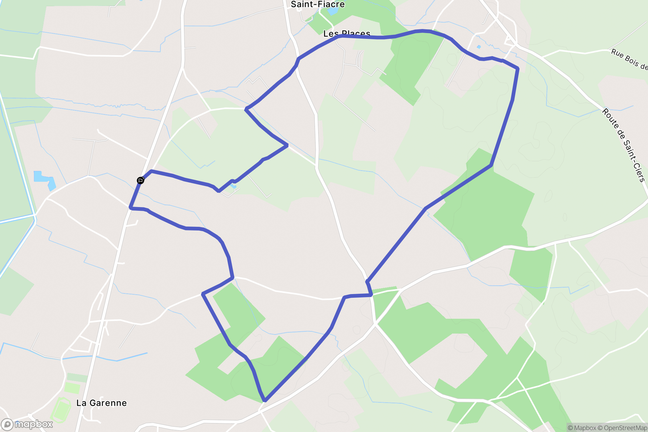 Braud-et-Saint-Louis : carte du parcours de randonnée - France