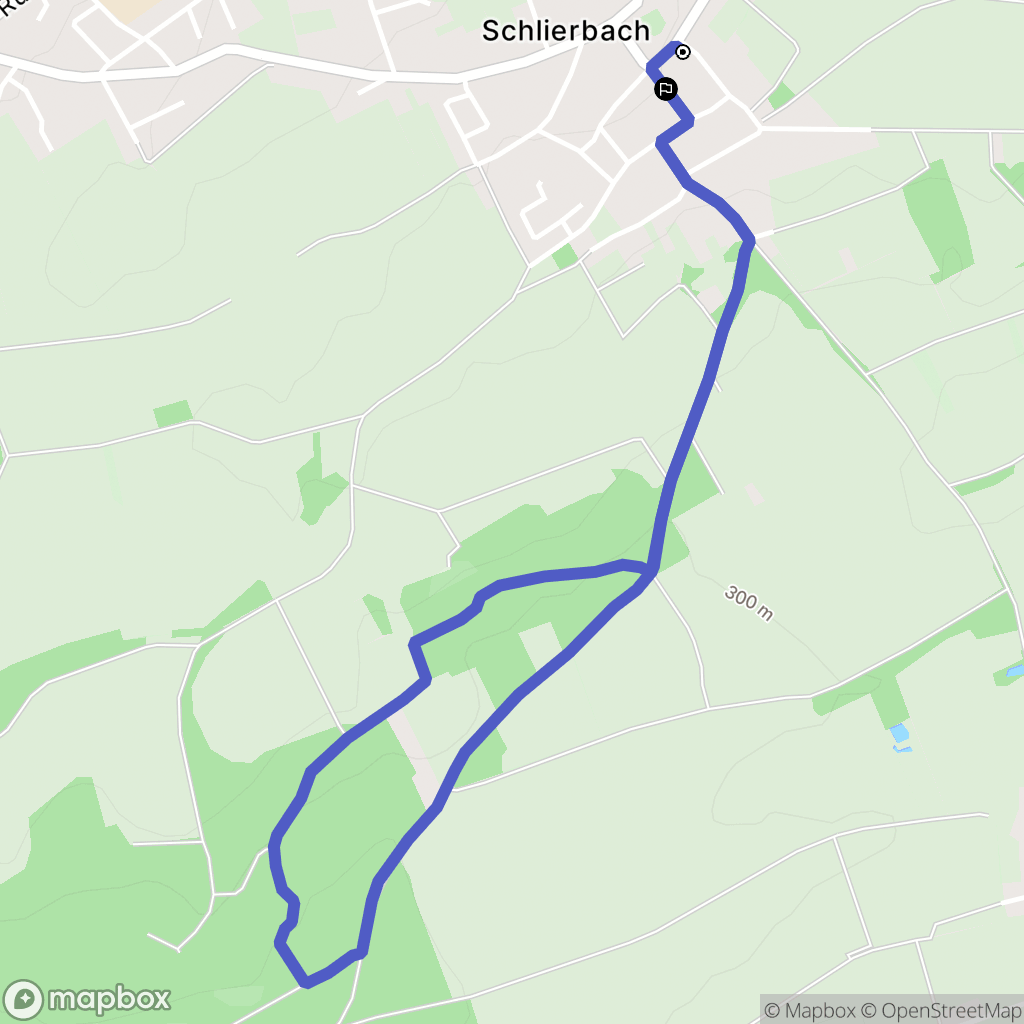 Schlierbach : carte du parcours de randonnée - France