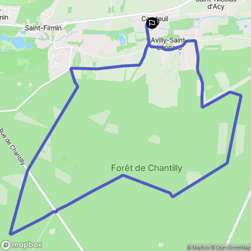 Courteuil : carte du parcours de randonnée - France