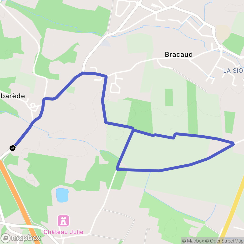 Peujard : carte du parcours de randonnée - France