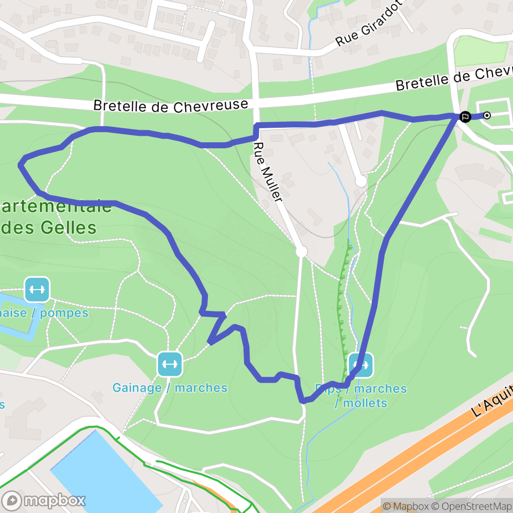 Villebon-sur-Yvette : carte du parcours de randonnée - France