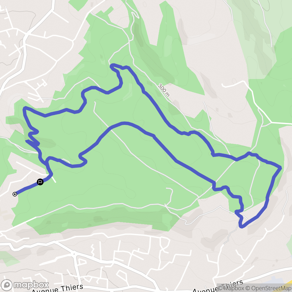 Bouc-Bel-Air : carte du parcours de randonnée - France