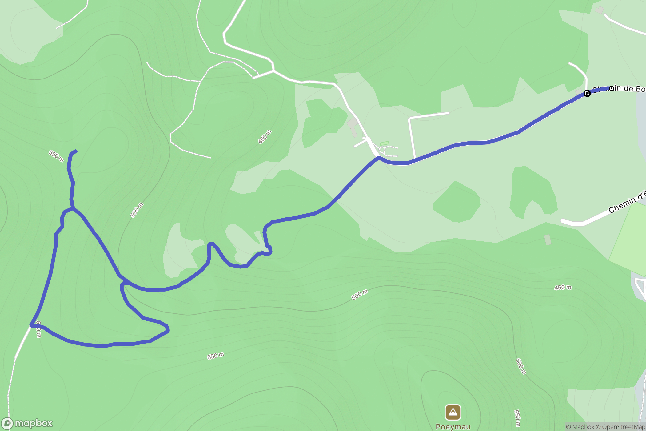 Arudy : carte du parcours de randonnée - France
