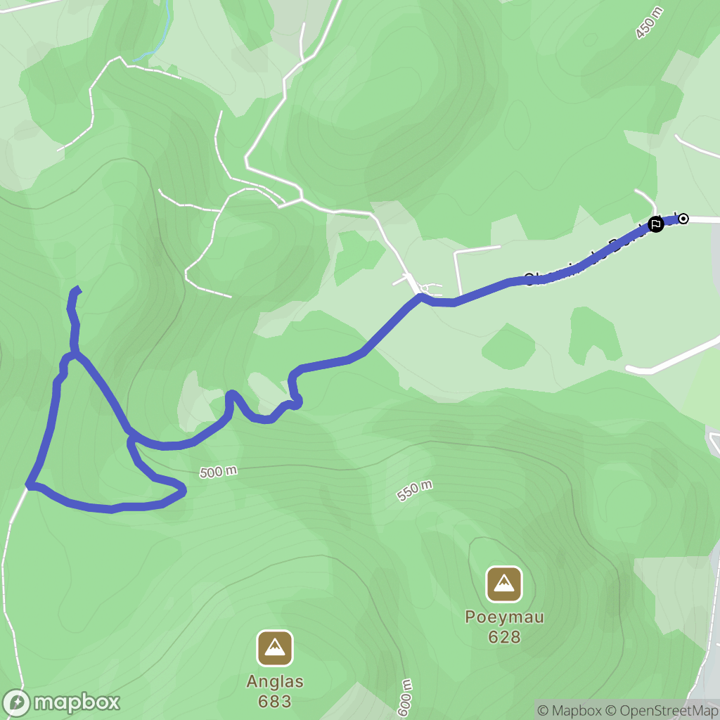 Arudy : carte du parcours de randonnée - France