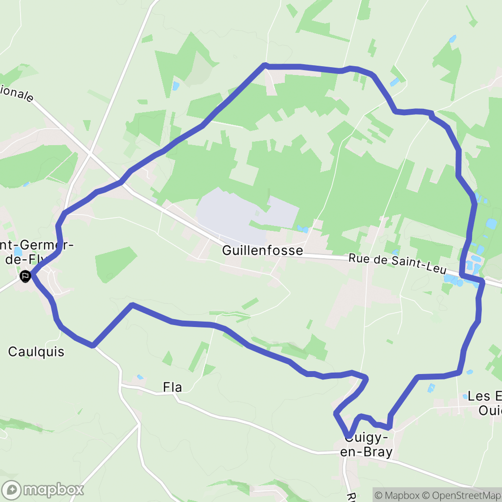 Saint-Germer-de-Fly : carte du parcours de randonnée - France