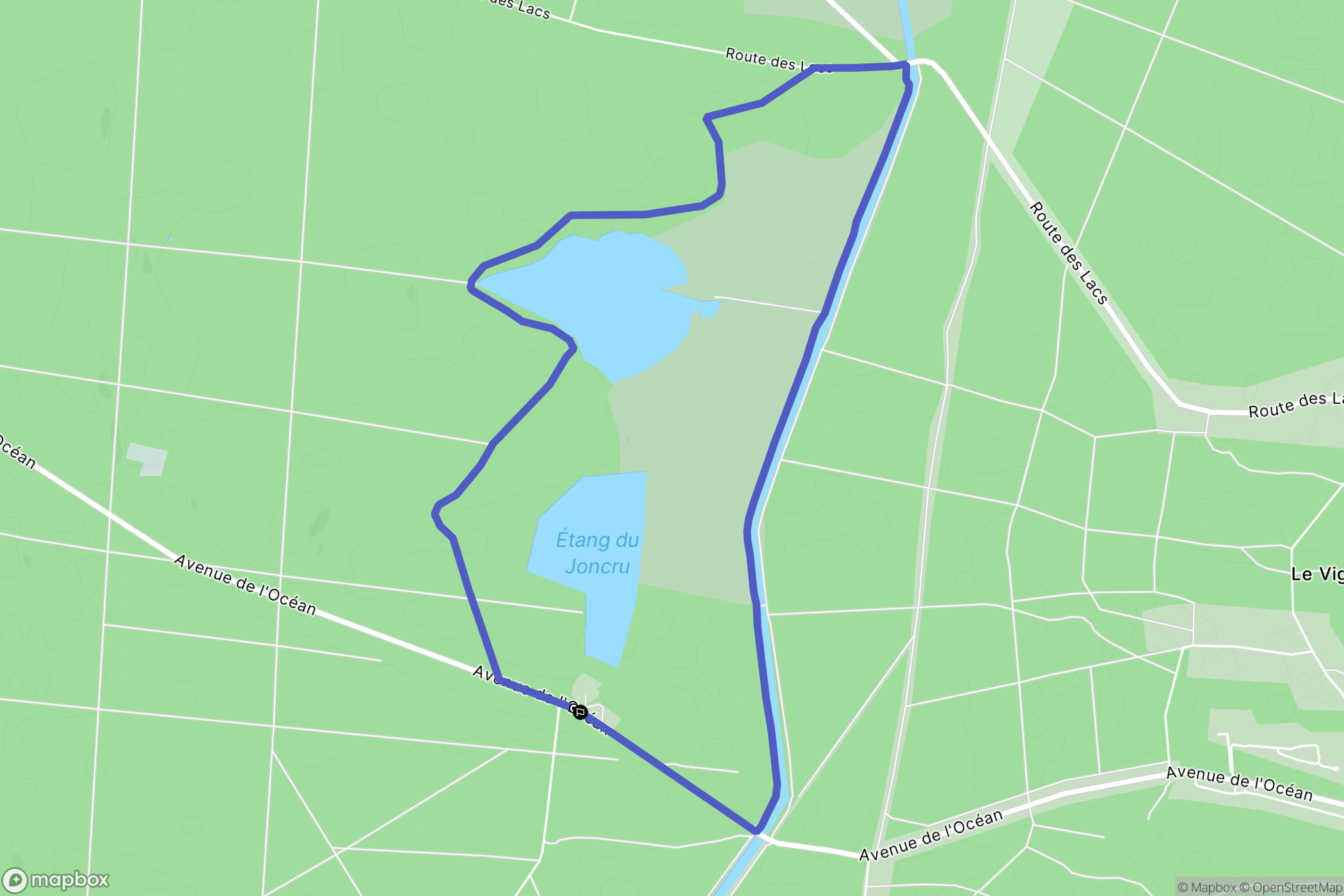 Le Porge : carte du parcours de randonnée - France
