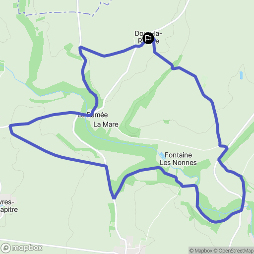 Douy-la-Ramée : carte du parcours de randonnée - France