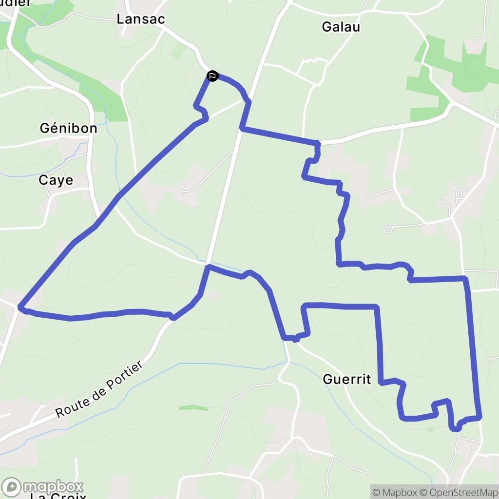 Lansac : carte du parcours de randonnée - France