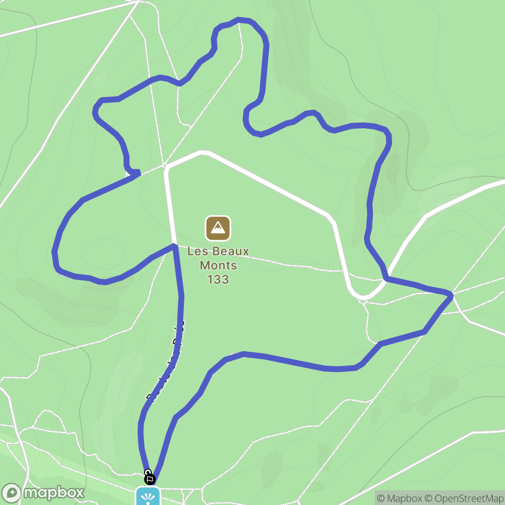 Compiègne : carte du parcours de randonnée - France