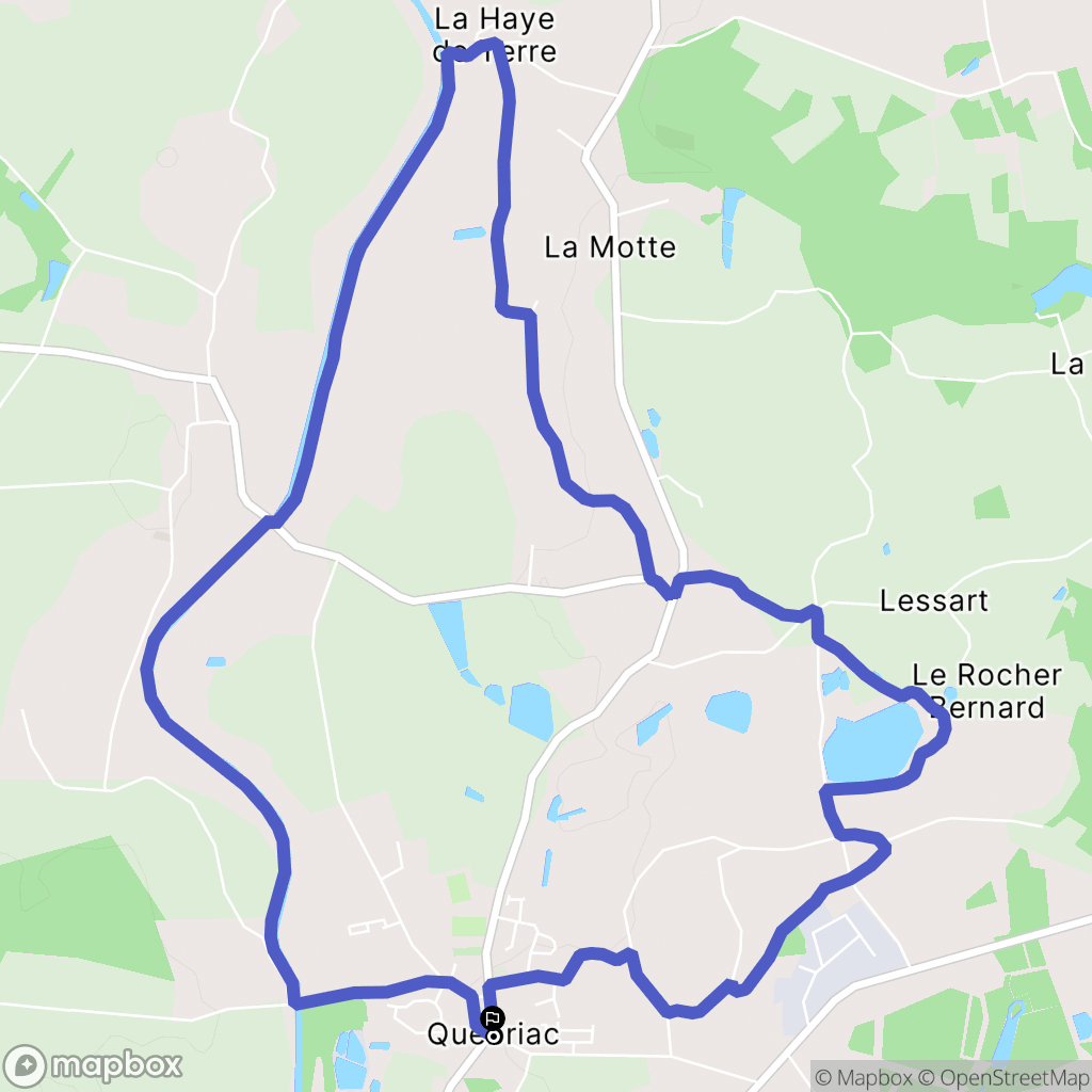 Québriac : carte du parcours de randonnée - France