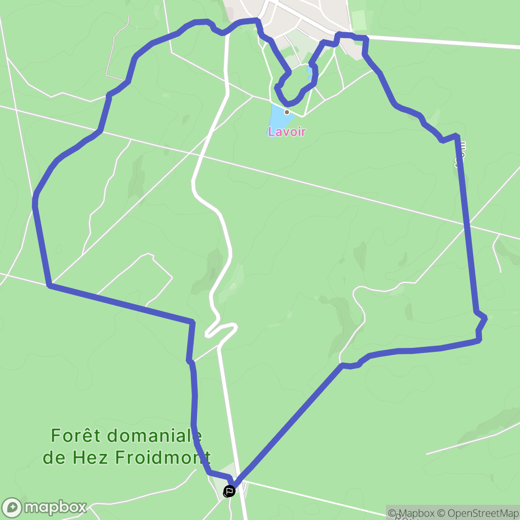 La Neuville-en-Hez : carte du parcours de randonnée - France