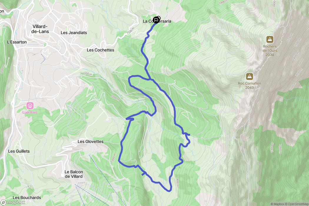 Villard-de-Lans : carte du parcours de randonnée - France