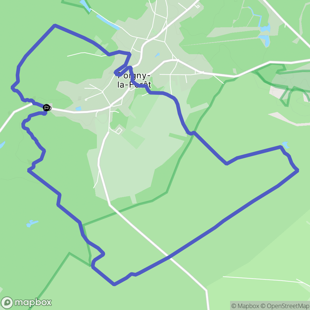 Poigny-la-Forêt : carte du parcours de randonnée - France