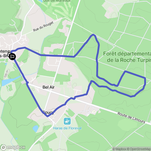 Fontenay-lès-Briis : carte du parcours de randonnée - France