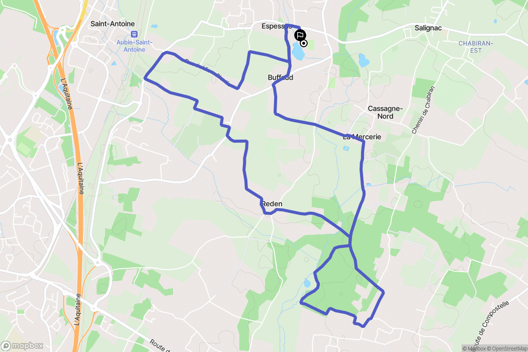 Val-de-Virvée : carte du parcours de randonnée - France